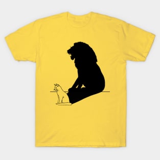 Cat with roaring lion shadow T-Shirt